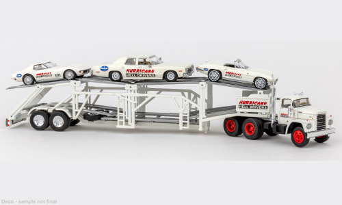 1:87 Набор DODGE автовоз  и 3 автомобиля Hurricane Helldrivers (1975) - 90500