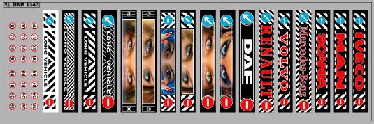 1:43 Декаль Брызговик для гузовиков и прицепов вариант 34 - DKM1343