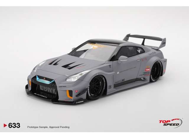 1:18 Nissan GTR (R35) LB-Super Silhouette Ver1, Nissan LB-Silhouette Works GT 35GT-RR Ver.1, matt grey 2025 - TS0633