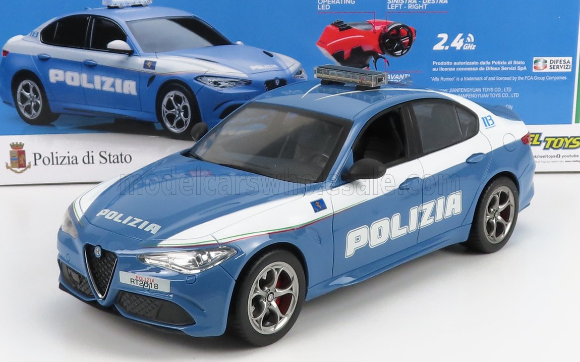 1:14 ALFA ROMEO Giulia Quadrifoglio Polizia Stradale (2015), Light Blue White - 2211