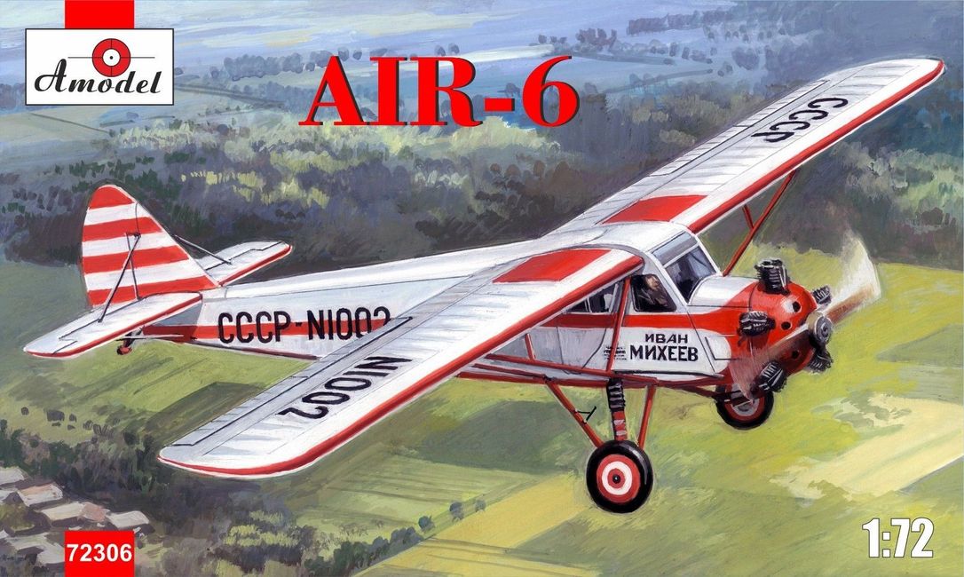 1:72 Сборная модель Советский лёгкий многоцелевой самолёт АИР-6 - 72306