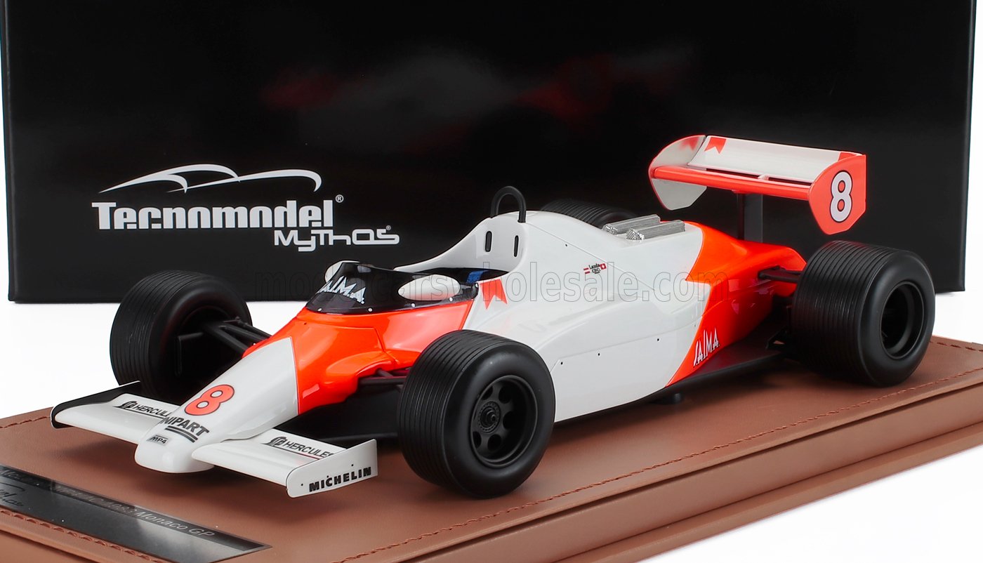 1:18 McLAREN F1 Mp4/1c №8 Monaco Gp With Rain Tires Niki Lauda(1983) , White Red - TM18-385C