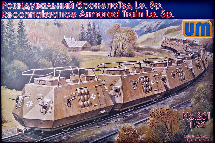 1:72 Сборная модель Немецкий разведывательный бронепоезд Le.Sp - 261