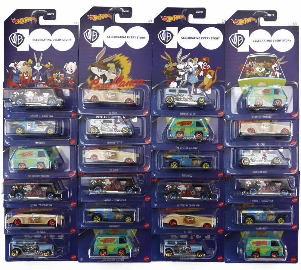 1:64 DODGE Set Assortment 24 Pieces Looney Tunes, Various - HMV73-978B-24