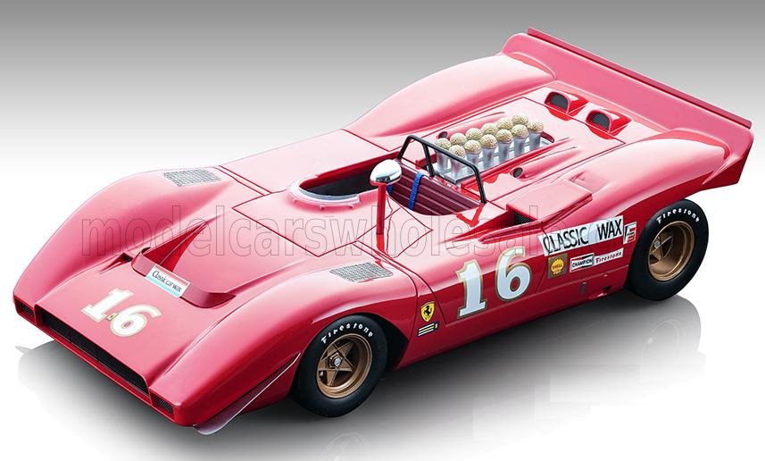 1:18 FERRARI 612 Can-am №16 3rd Mid-ohio (1969), Chris Amon, Red - TM18-256C