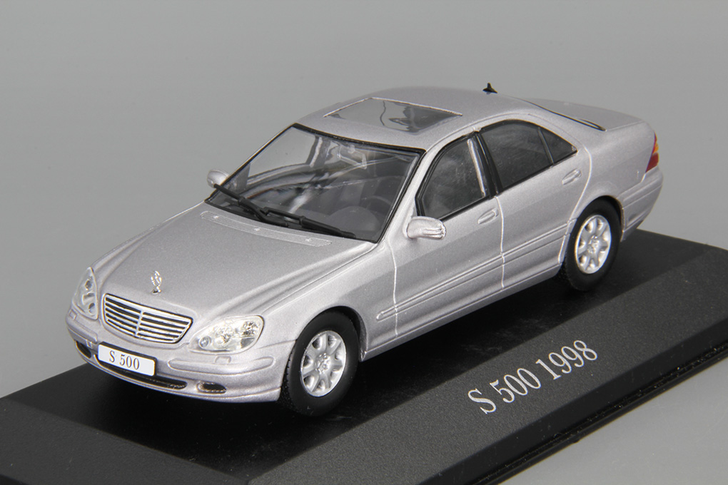 1:43 MERCEDES-BENZ S 500 (1998), Mercedes-Benz Offizielle Modell-Sammlung 53, silver - MB053
