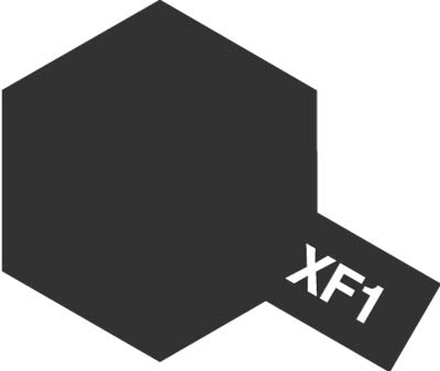 XF-1 Flat Black (краска акриловая, черный матовый), 10 мл. - 81701