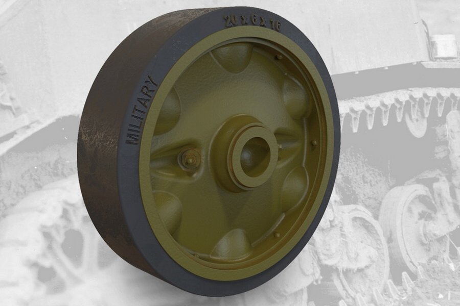 1:35 Набор дополнений штампованные дорожные колеса HMC комплект A для легкого танка США M5A1 / M8 штампованные дорожные колеса HMC комплект A - 35003