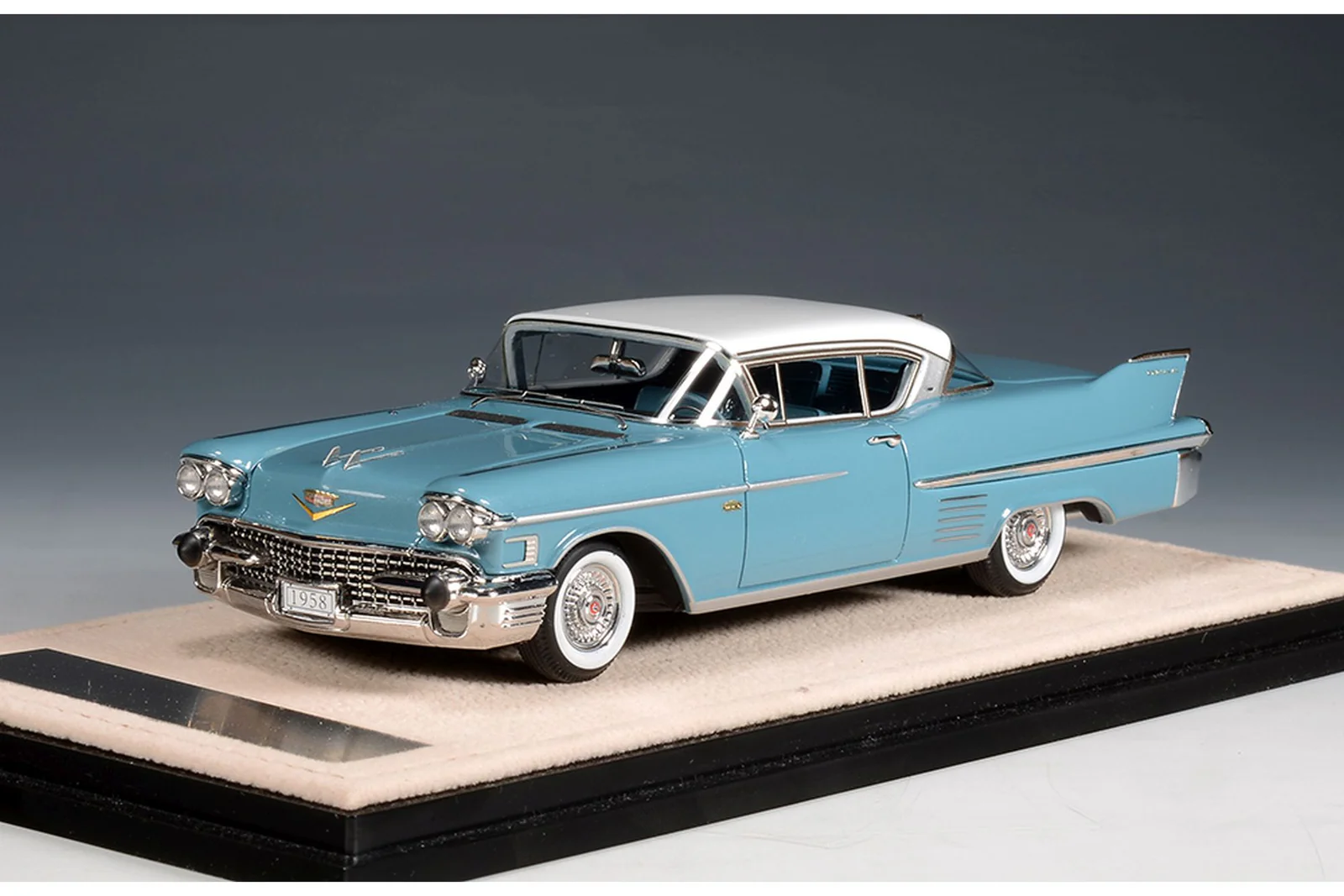 1:43 CADILLAC Coupe Deville (1958), Somerset Blue with Alpine White - STM58605