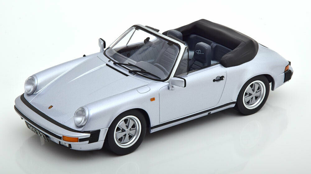 1:18 PORSCHE 911 3.2 Cabriolet 1988, silver grey - KK180712