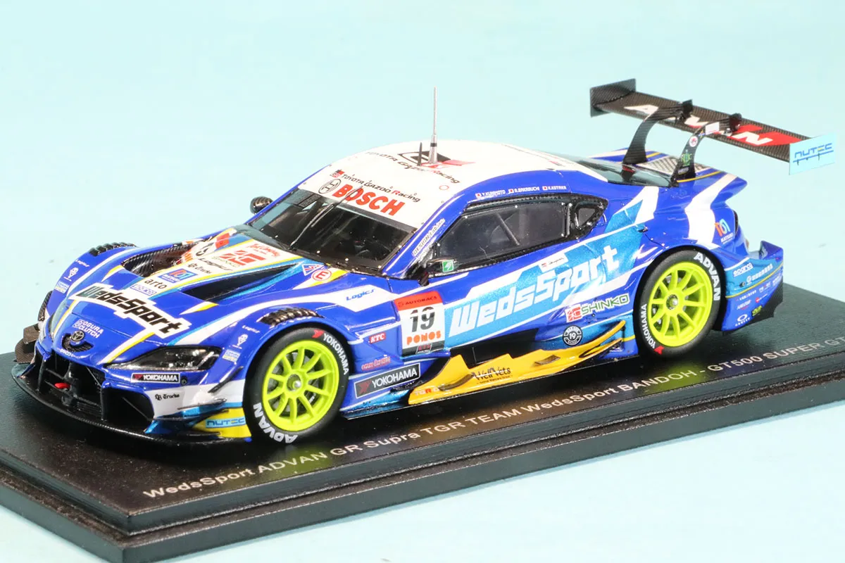 1:43 TOYOTA Supra Gr Team Wedssport Bandoh №19 Gt500 Class Super Gt (2025) Yuji Kunimoto - Sena Sakaguchi, Blue White - 43SGT25019