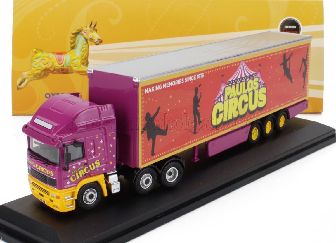 1:76 DAF TRUCK PAULOS CIRCUS (1985), orange/purple/yellow - 76EC005
