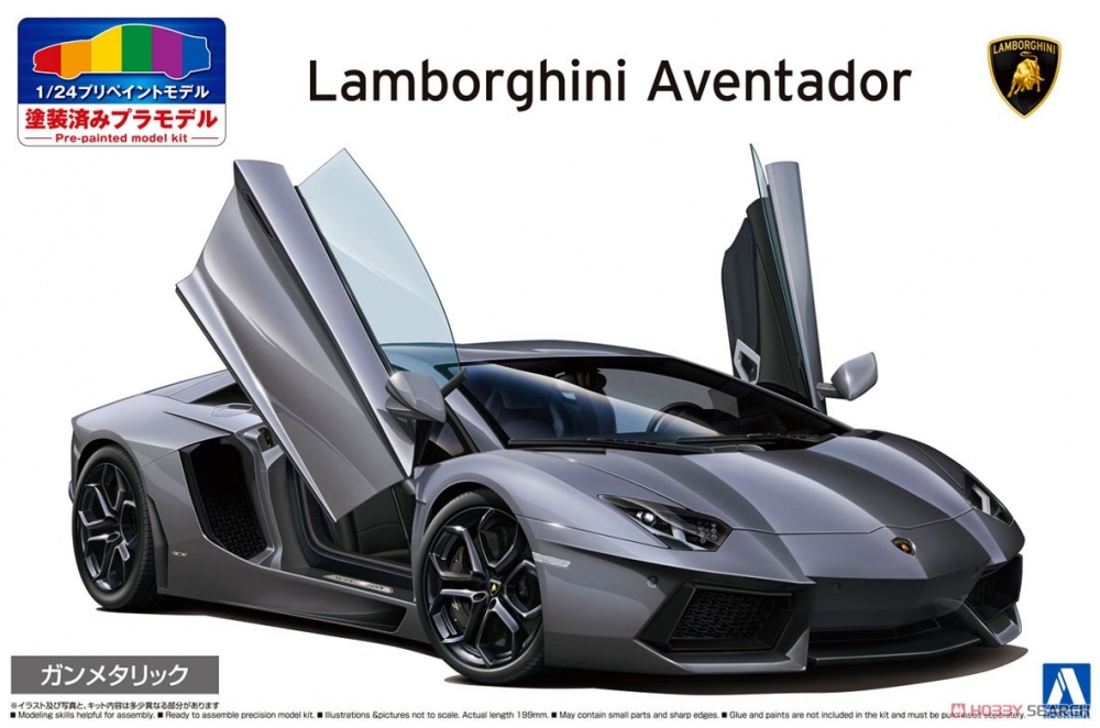 1:24 Сборная модель Lamborghini Aventador Gun metallic '11 - 06202