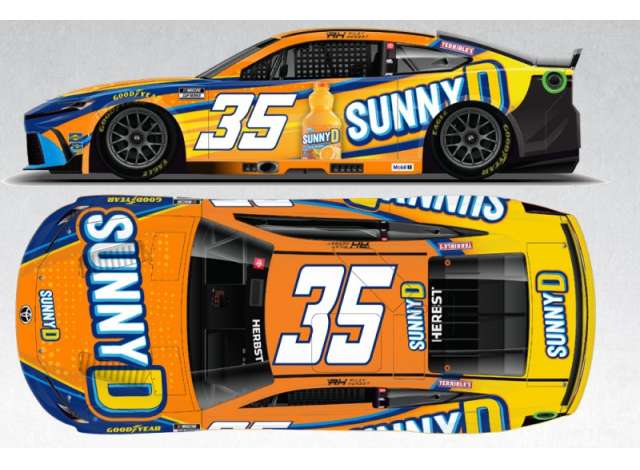 1:64 Toyota Camry XSE #35 Riley Herbst *SUNNYD*, orange/blue/white 2025 - C352565SNDRL