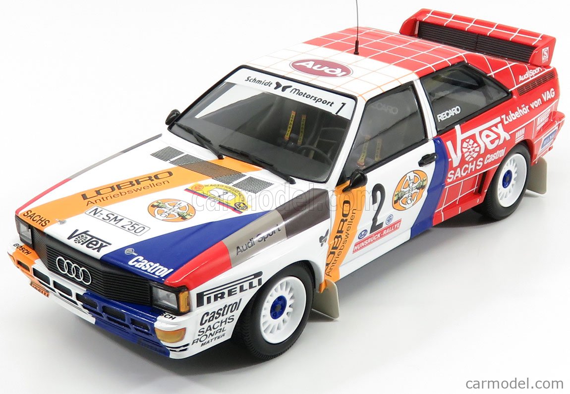 1:18 AUDI QUATTRO A2 №2 WINNER RALLY AVD STH HUNSRUCK (1984) D.LUX, white / red - 155841102