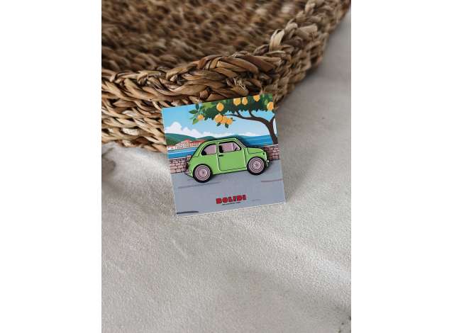 1:0 Значок Pin 1950 Fiat 500, green - ENPN019