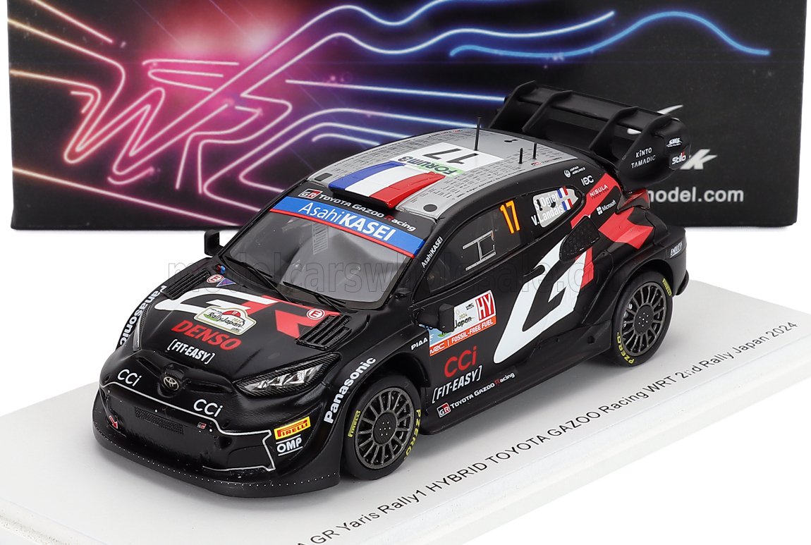 1:43 TOYOTA Yaris Gr Rally1 Hybrid Team Toyota Gazoo Racing Wrt №17 2nd Rally Japan (2024) Sebastian Ogier - Vincent Landais, Black - S6881