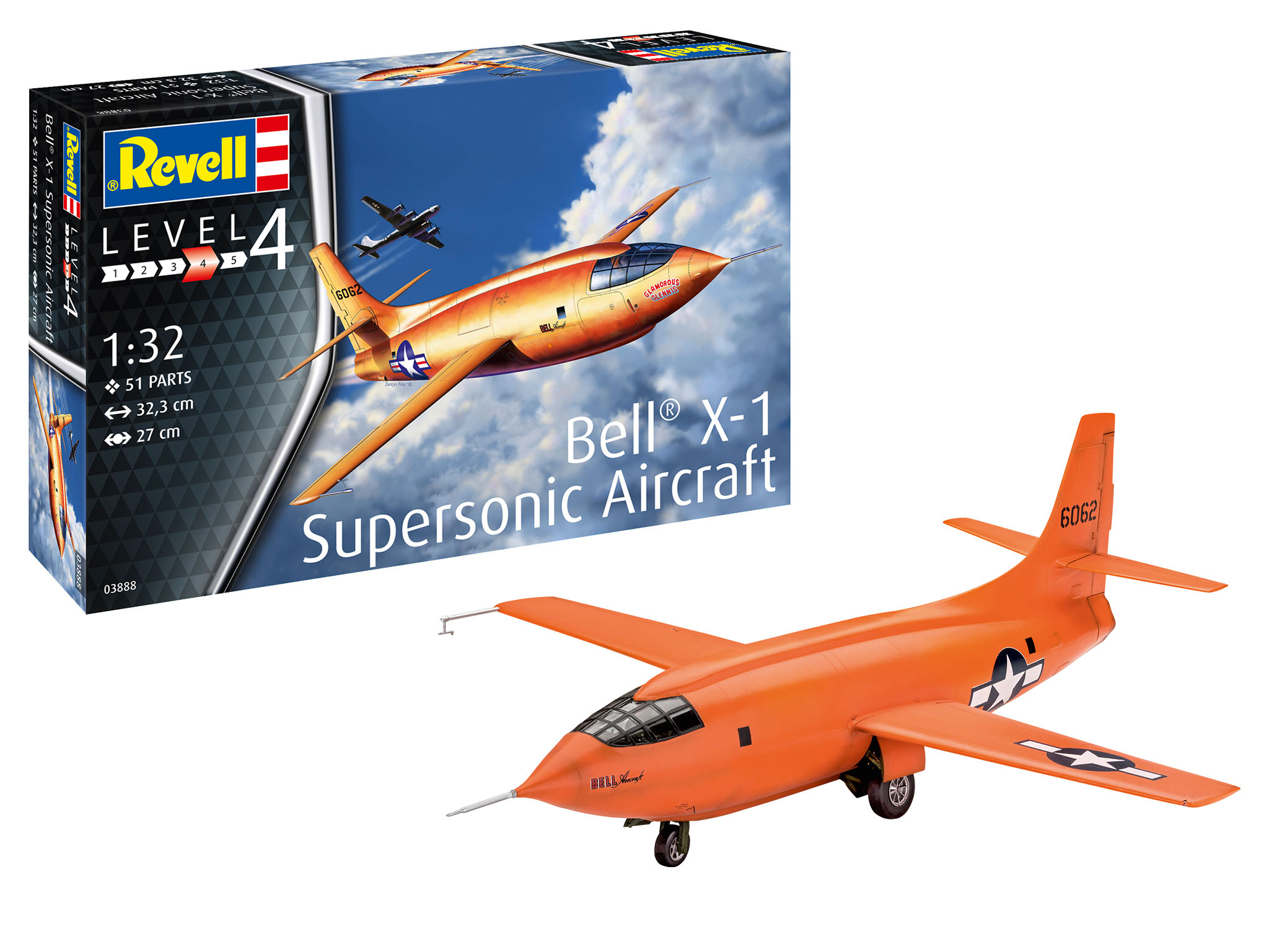 1:32 Сборная модель Bell X-1 (1rst Supersonic) - 03888
