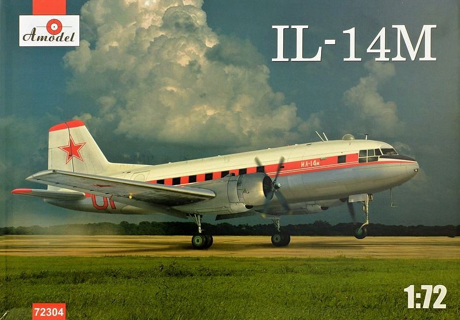 1:72 Сборная модель Советский пассажирский самолет Ил-14М - 72304