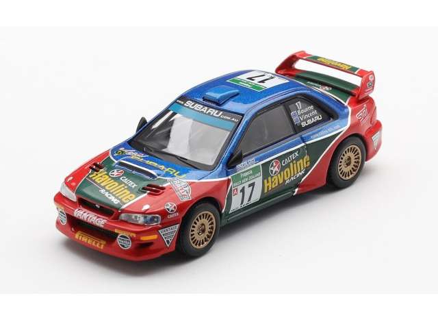 1:64 SUBARU Impreza WRC98, №17 P.Bourne/C.Vincent, Rally New Zealand (2000), blue / green / red - MGT01211L