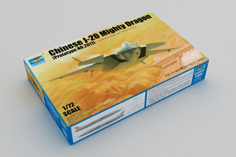 1:72 Сборная модель Китайский истребитель пятого поколения Chengdu J-20 (прототип 2011 года) - 01665