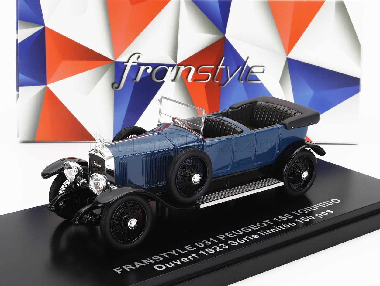 1:43 PEUGEOT 156 Torpedo Cabriolet Open (1923), Blue Black - 0031