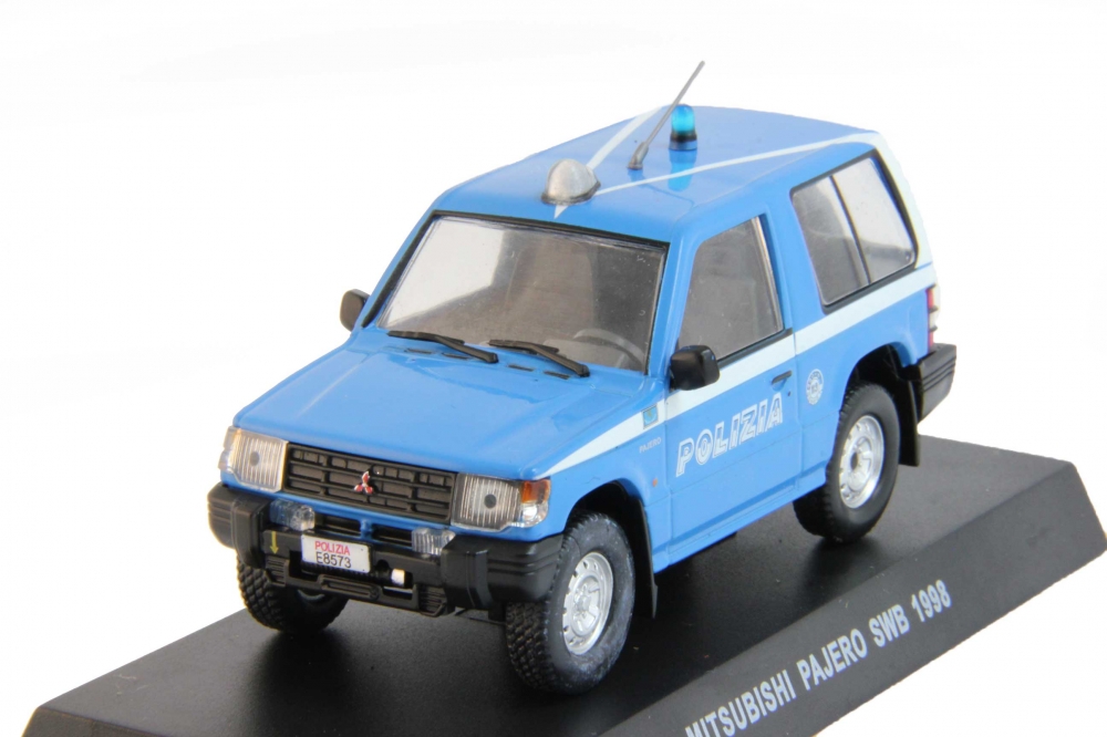 1:43 MITSUBISHI Pajero SWB Polizia (1998), СпецВыпуск 4, темно-голубой - PCW996