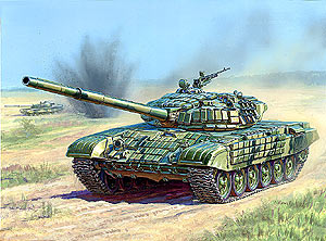 1:35 Сборная модель Т-72 с активной броней (подарочный набор) - 3551ПН