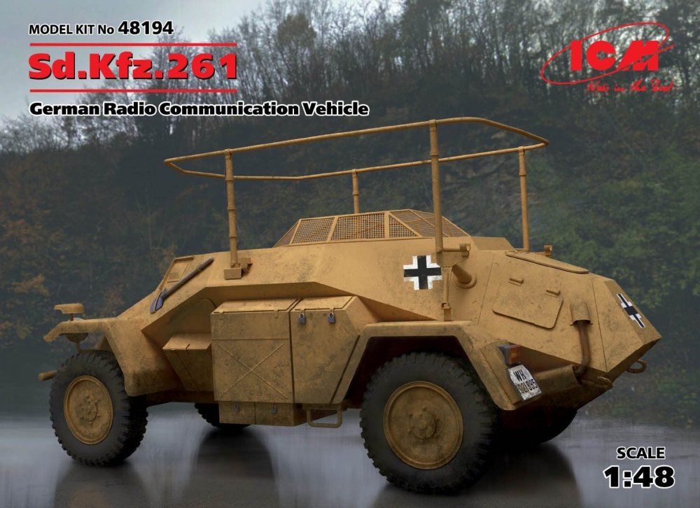 1:48 Сборная модель Sd.Kfz.261, Германский бронеавтомобиль радиосвязи ІІ МВ - 48194