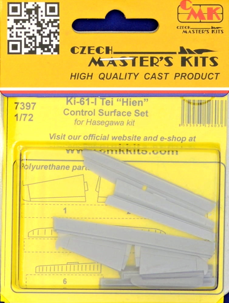 1:72 Ki-61-I Tei Hien Control Surface Set (Hasegawa) - 7397