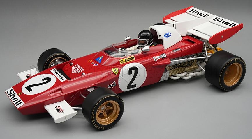 1:18 FERRARI F1 312b2 N 2 Zandvoort Gp (with Pilot Figure) (1971) Jacky Ickx - Con Vetrina - With Showcase, Red White - TMD18-315C