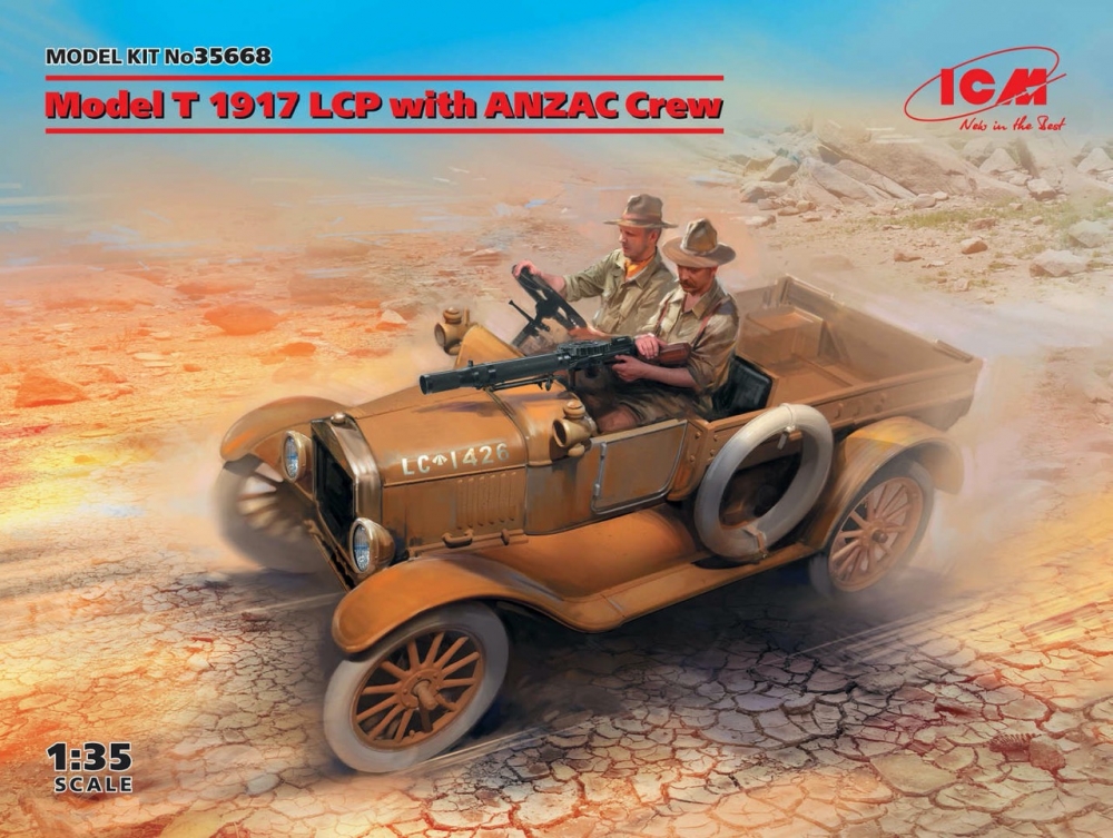 1:35 Сборная модель Model T 1917 LCP с экипажем ANZAC - 35668