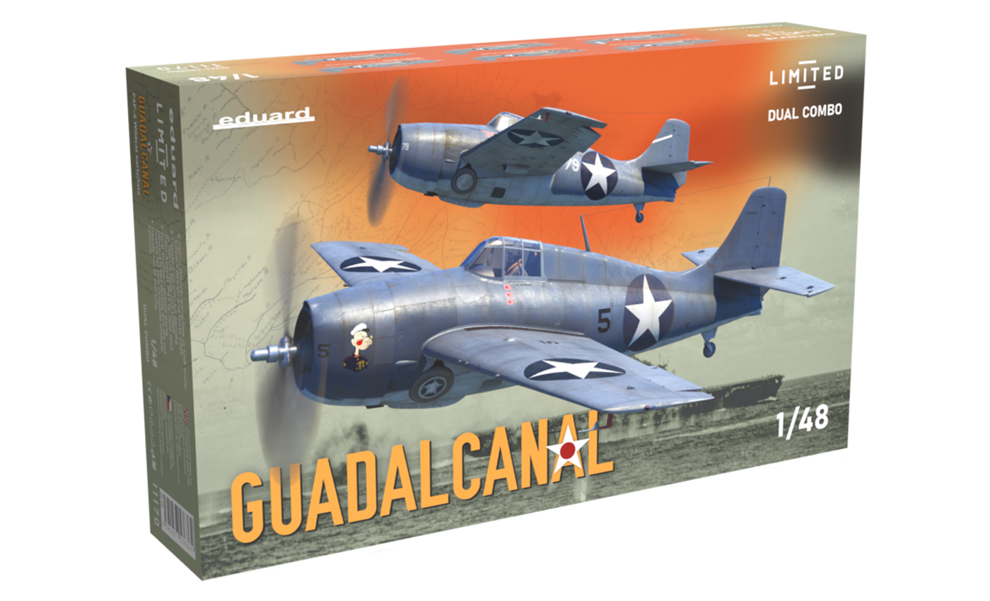1:48 Сборная модель GUADALCANAL DUAL COMBO F4F-4 Wildcat - 11170