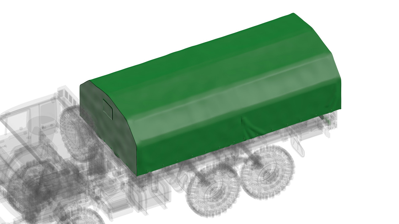 1:43 Тент Камский 5350 (адаптировано под АМ430334 Камский-5350 шасси) - am430336
