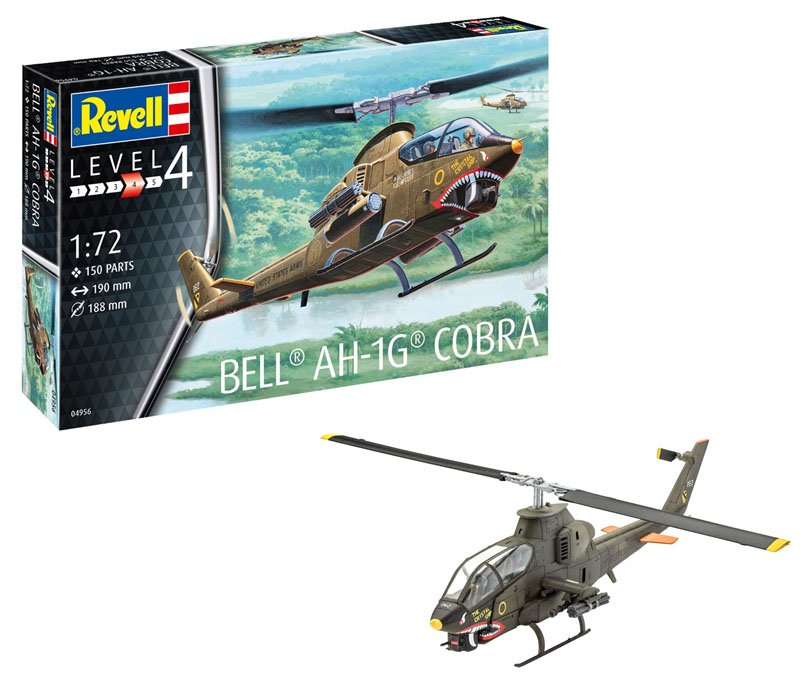 1:72 Сборная модель Американский вертолет Bell AH-1G Cobra - 04956