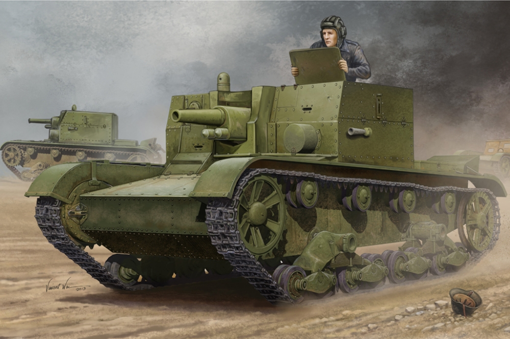 1:35 Сборная модель САУ Soviet AT-1 Self-Propelled Gun - 82499
