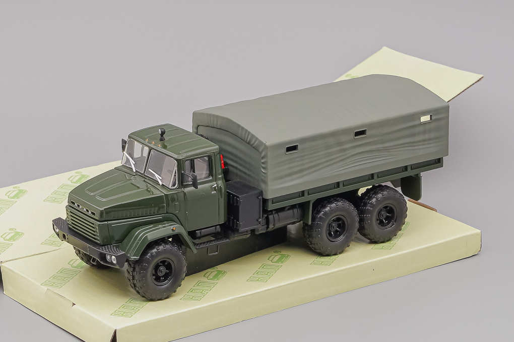 1:43 КРАЗ 260 бортовой с тентом (1989), темно-зеленый - H2910-X2