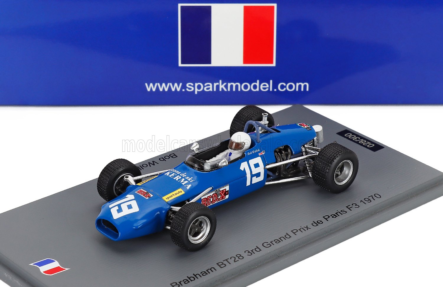 1:43 BRABHAM F3 Bt28 №19 3rd Paris Gp Bob Wollek (1970), Light Blue - SF319