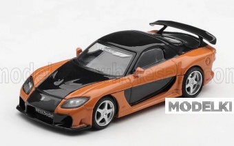 1:64 MAZDA - HAN'S RX-7 VEILSIDE FORTUNE 1997 - FAST & FURIOUS III TOKYO DRIFT - ORANGE BLACK - MGT01251-BL