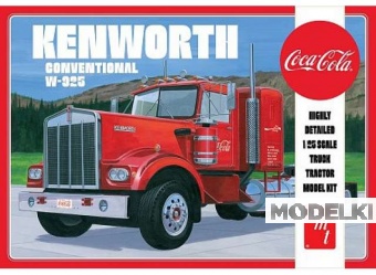 1:25 Сборная модель Kenworth 925 Tractor Coca-Cola, plastic modelkit, red - amts1286