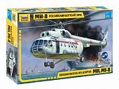 1:72 Сборная модель Вертолет Ми-8 МЧС - 7254