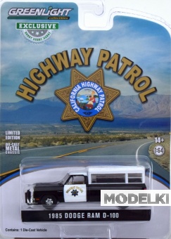 1:64 DODGE RAM D-100 Highway Patrol (1985), black white - 30414