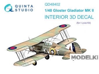 1:48 3D Декаль интерьера кабины Gloster Gladiator MKII (I Love Kit) - QD48402