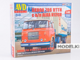 1:43 Сборная модель SKODA 706 RTTN c п/п ALKA N12CH - 7081AVD
