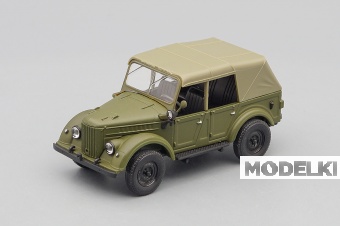 1:43 (Б/У) ГАЗ 69А с тентом, светло-зеленый матовый - H353c-X3
