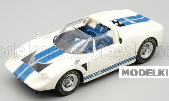 1:43 FORD GT40 Roadster X1 Presentation (1965), white / blue - TM43-69D