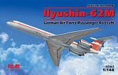 1:144 Сборная модель Ильюшин-62М, Пассажирский самолет ВВС Германии - 14406