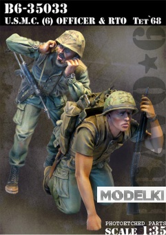 1:35 U.S.M.C. (6) Officer & RTO, Tet'68 / U.S.M.C. (6) Офицер и старший сержант, Тет'68 - B6-35033