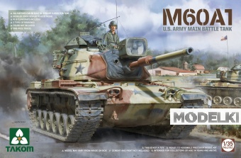 1:35 (Б/У) Сборная модель M60A1 U.S. Army Main Battle Tank + дополнение - 2132-X1