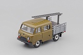 1:43 УАЗ-39094 'Фермер' без тента с лестницей, зеленый - 1595020